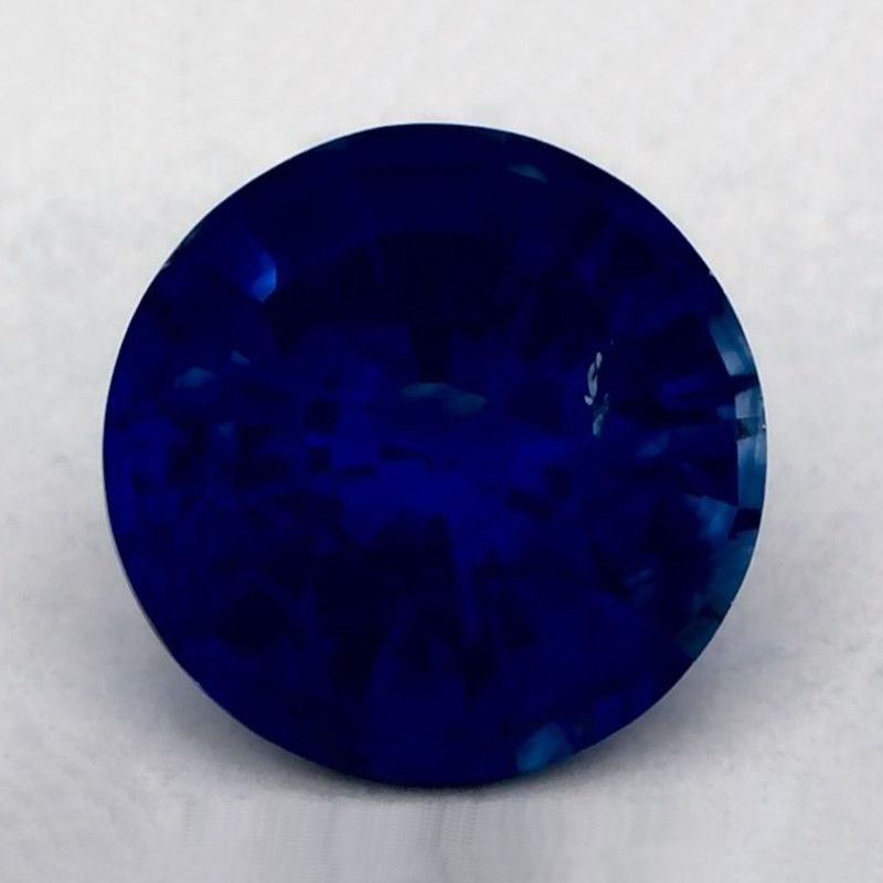 Szafir 1,08 ct, niebieski, szlif okrągły