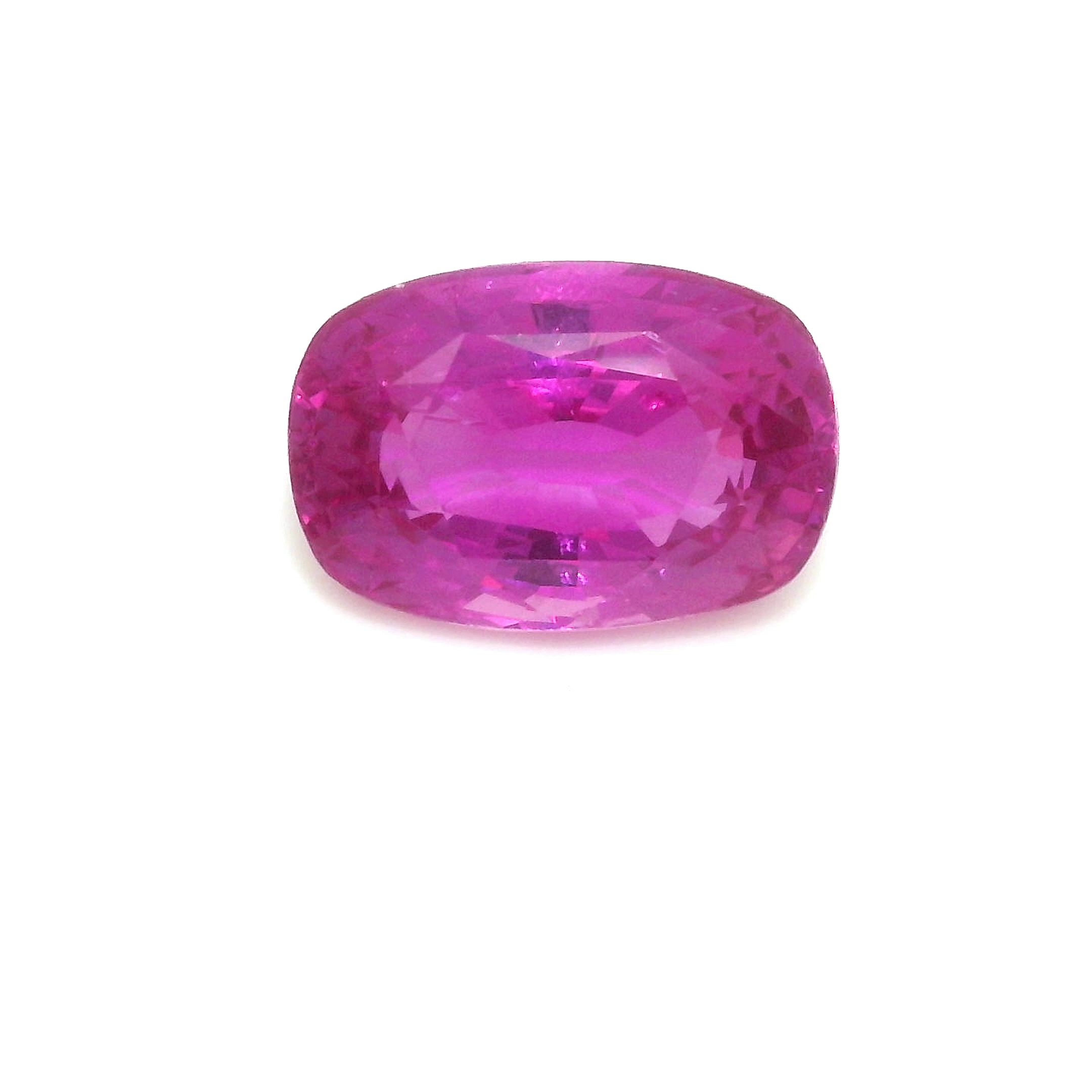 Szafir 2,94 ct, różowy, szlif cushion