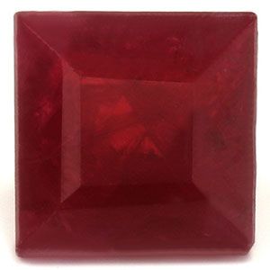 Rubin 1,65 ct, czerwony, szlif kwadratowy