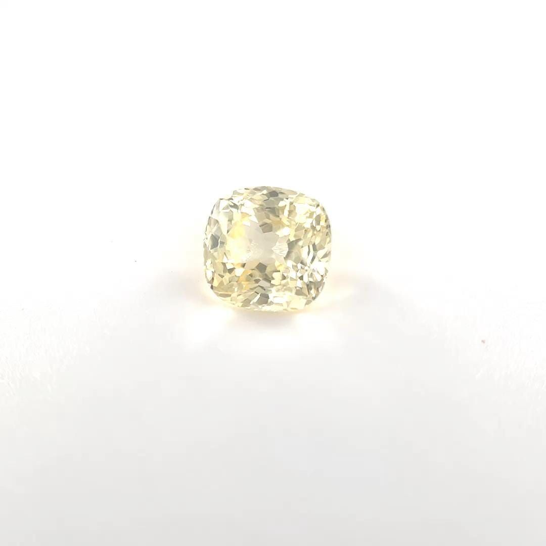 Szafir 1,45 ct, żółty, szlif cushion