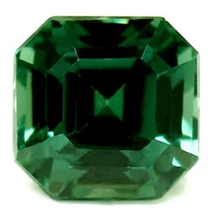 Szafir 1,11 ct, morski, szlif szmaragdowy
