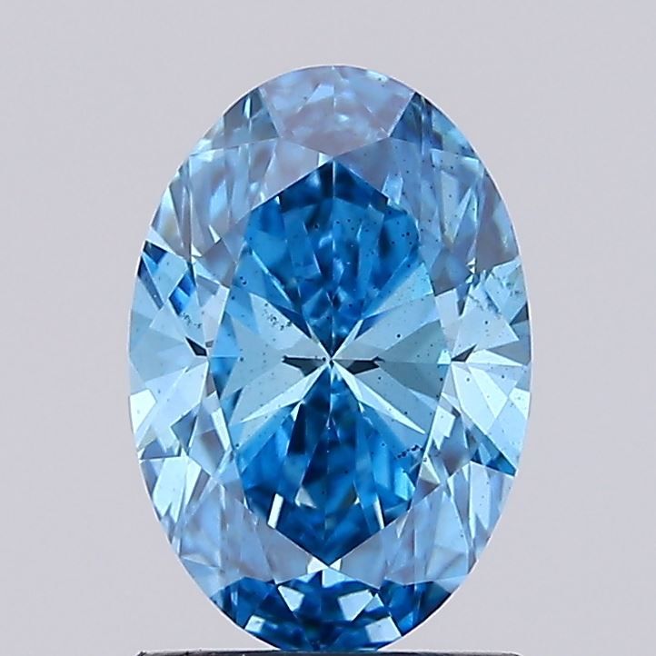 1.54 CT Fancy Vivid Blue OVAL