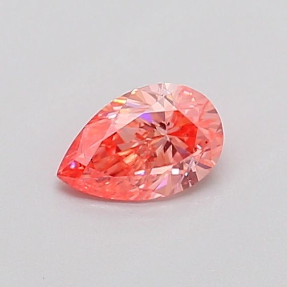0.3 CT Fancy Vivid Orangey Pink PEAR