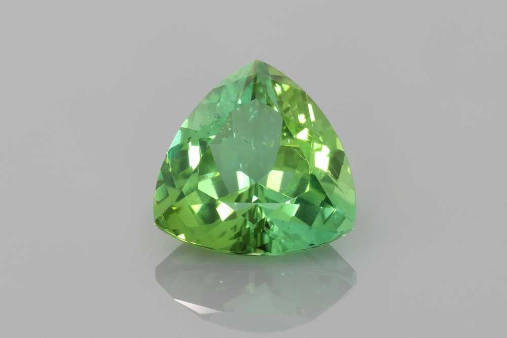 Turmalin 3,48 ct, zielony, szlif trilliant