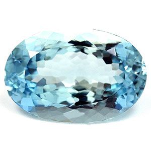 Akwamaryn 7,74 ct, niebieski, szlif owalny