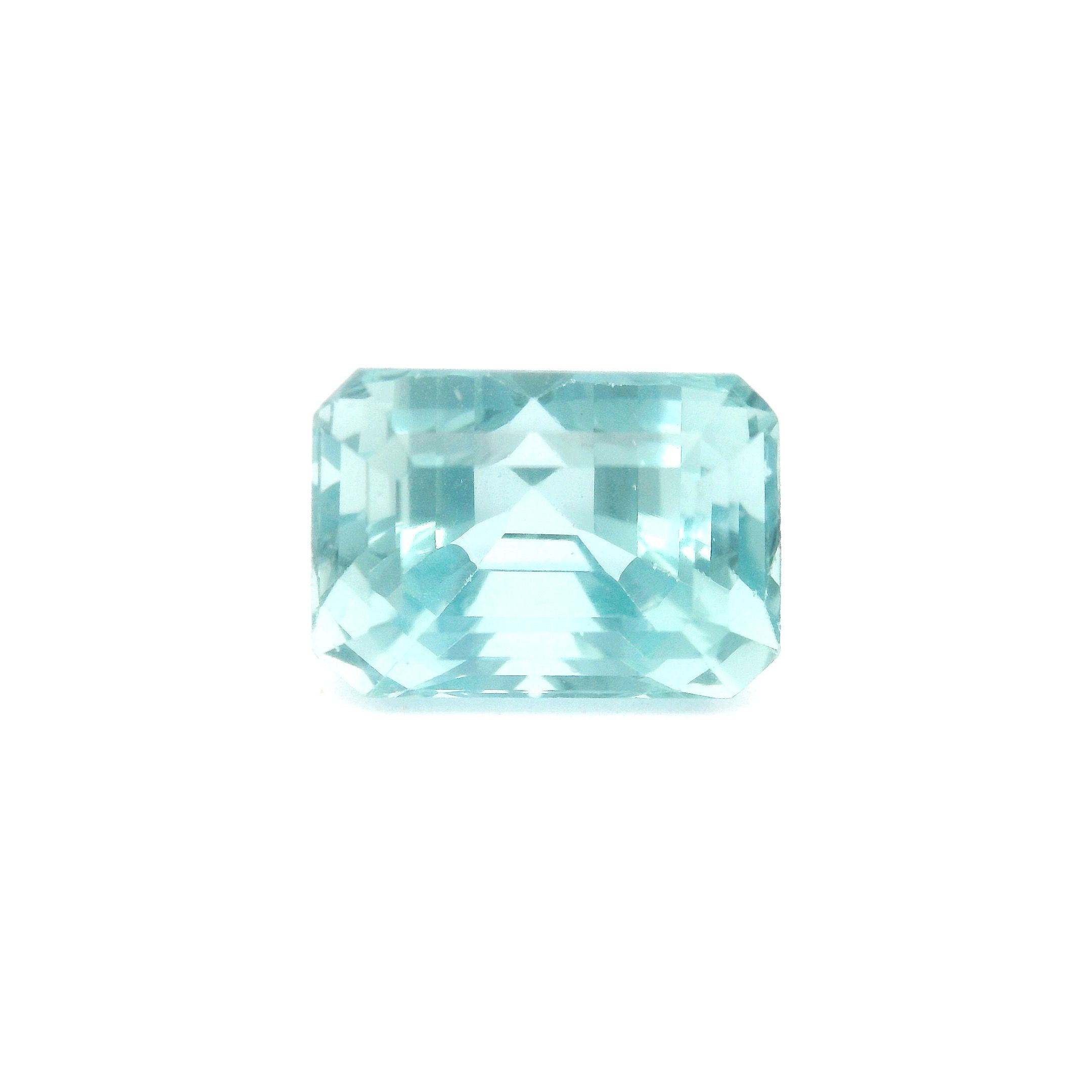 Akwamaryn 3,87 ct, niebieski, szlif ośmiokątny
