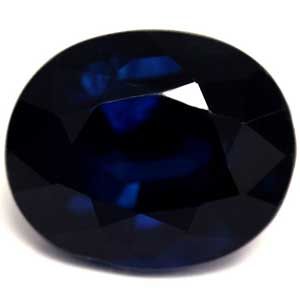 Szafir 2,09 ct, niebieski, szlif owalny