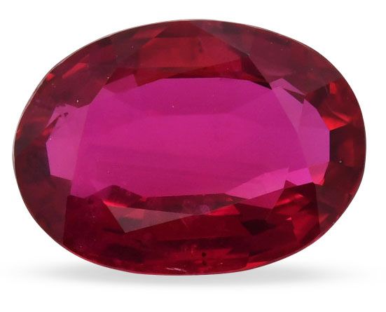 Rubin 4,00 ct, czerwony, szlif owalny