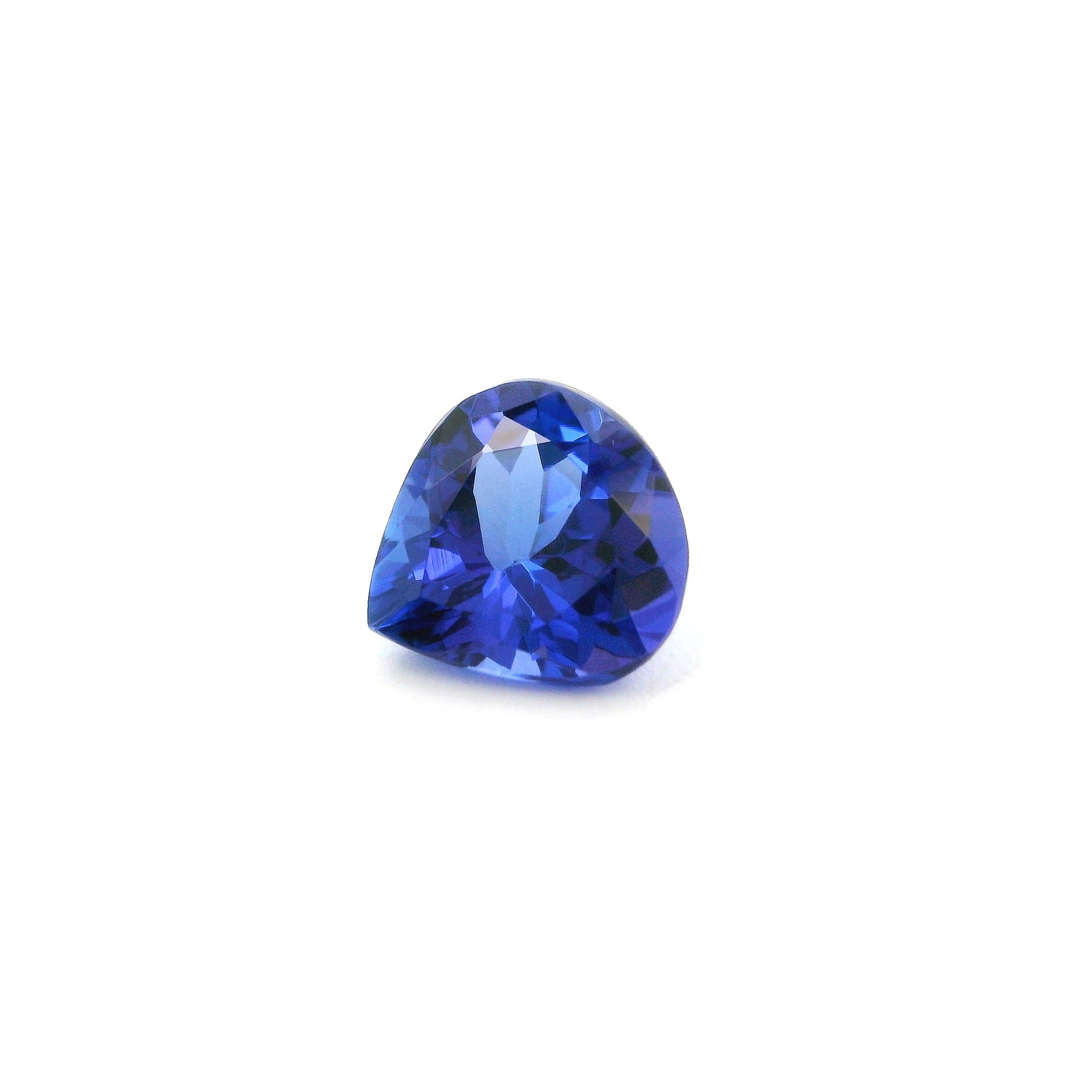 Tanzanit 1,13 ct, niebieski, szlif gruszka