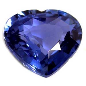Szafir 1,10 ct, niebieski, szlif serce