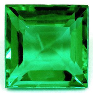Szmaragd 1,11 ct, zielony, szlif kwadratowy