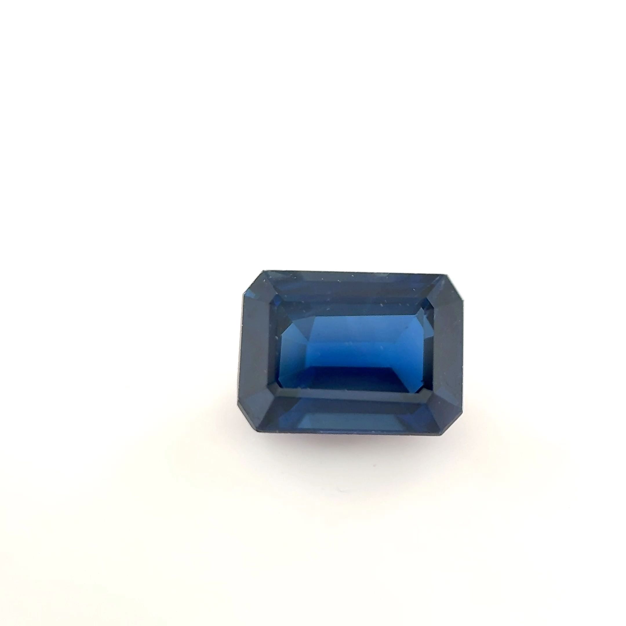 Szafir 1,15 ct, niebieski, szlif szmaragdowy
