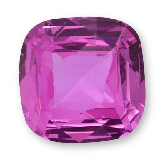 Szafir 1,61 ct, różowy, szlif cushion