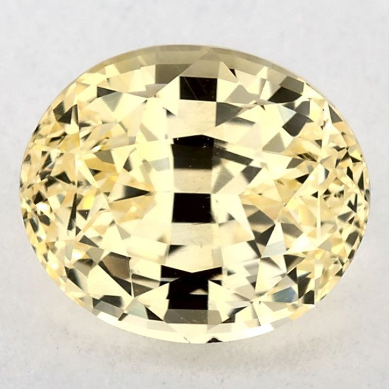 Szafir 3,05 ct, żółty, szlif owalny