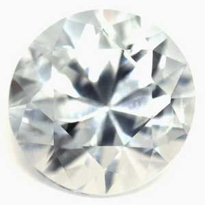 SAPPHIRE FACETED 1.31ct WHITE Snow White EC SRILANKA HEATED