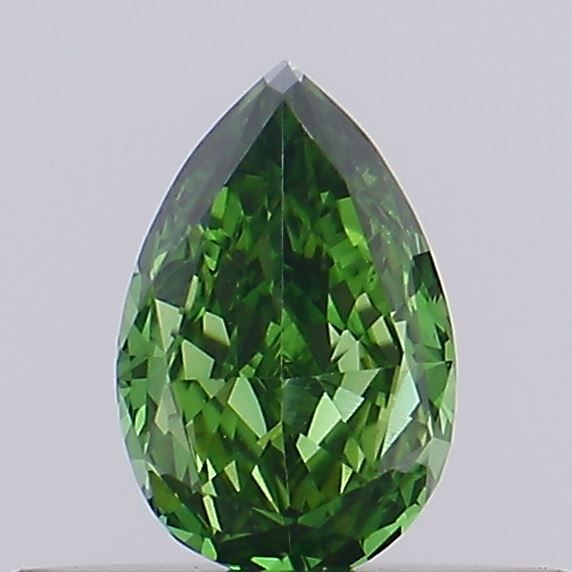 0.21 CT Fancy Vivid Green PEAR