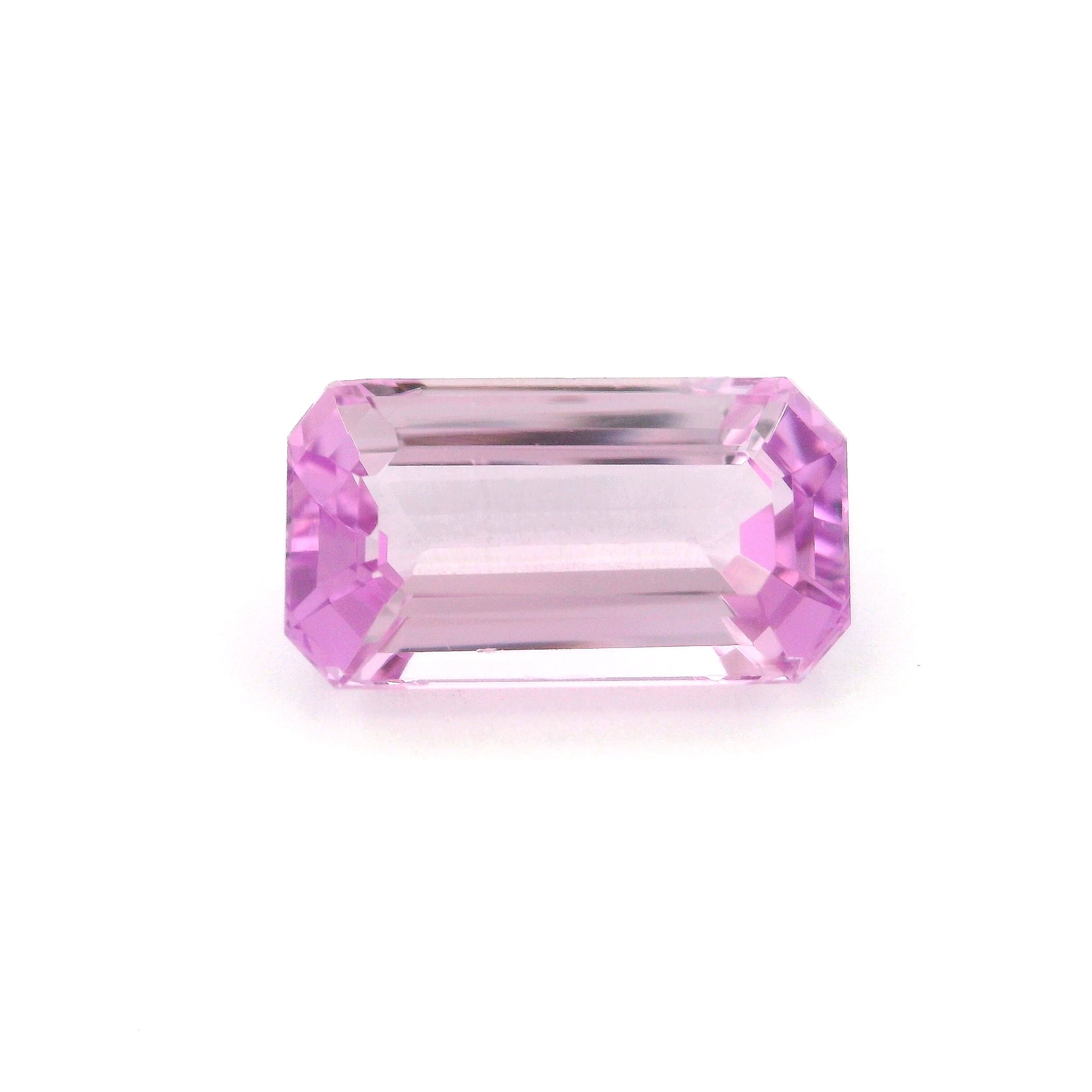 Kunzyt 6,96 ct, różowy, szlif ośmiokątny