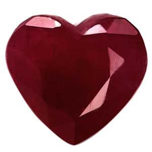 Rubin 1,38 ct, czerwony, szlif serce