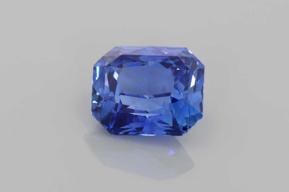 Szafir 8,52 ct, niebieski, szlif szmaragdowy