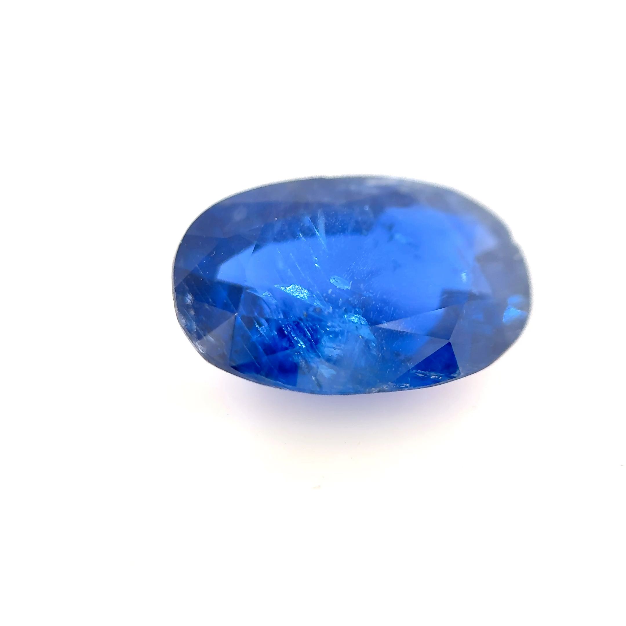 Szafir 5,42 ct, niebieski, szlif owalny