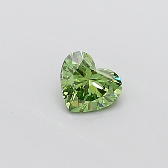 0.35 CT Fancy Vivid Green HEART