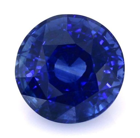 Szafir 2,38 ct, niebieski, szlif okrągły