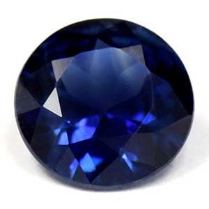 Szafir 1,19 ct, niebieski, szlif okrągły