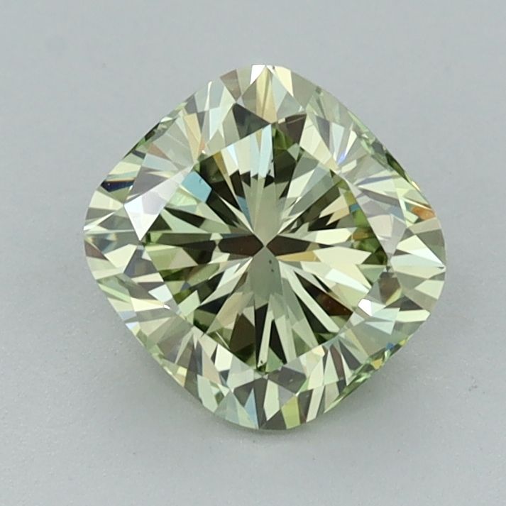1.24 CT Fancy Intense Green CUSHION BRILLIANT