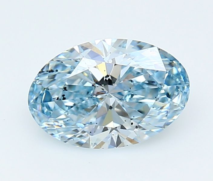 1.23 CT Fancy Intense Blue OVAL