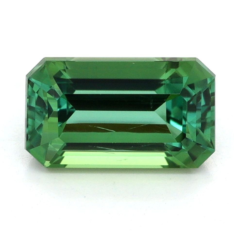 Turmalin 1,24 ct, zielony, szlif szmaragdowy