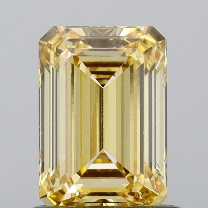 1.01 CT Fancy Vivid Yellow EMERALD