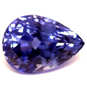 Szafir 1,43 ct, niebieski, szlif gruszka