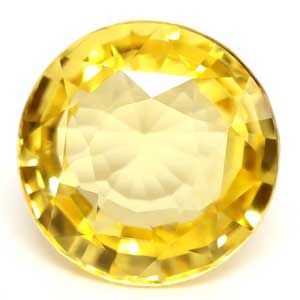 Szafir 4,03 ct, żółty, szlif okrągły