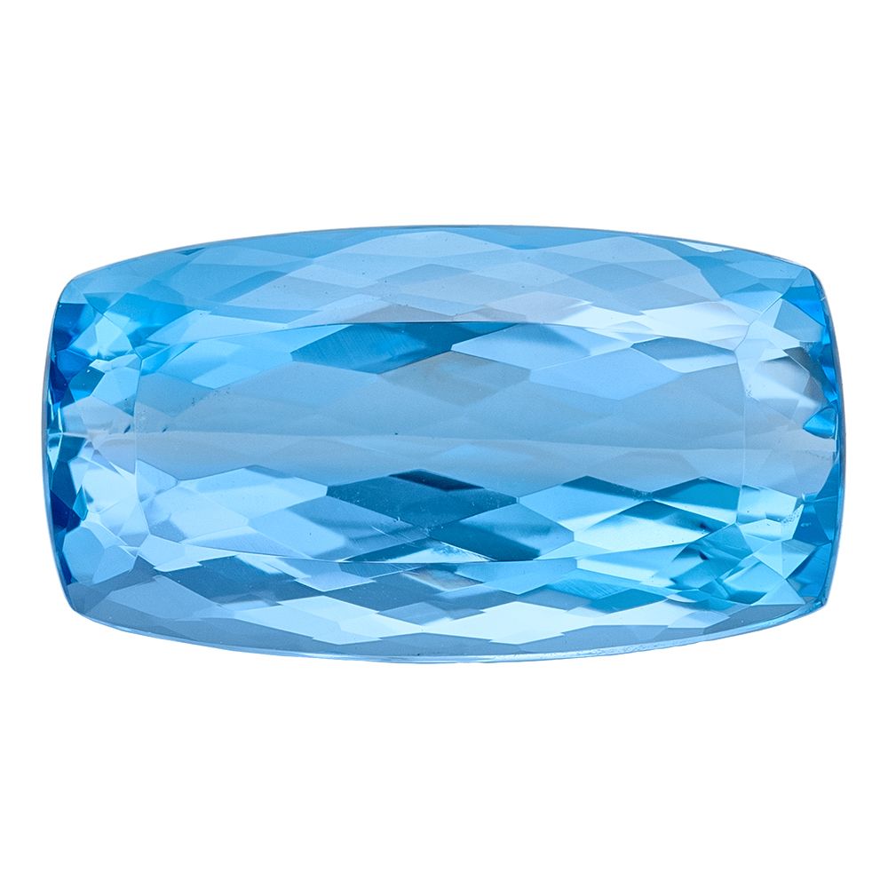 AQUAMARINE FACETED 3.92ct BLUE EC BRAZIL HEATED