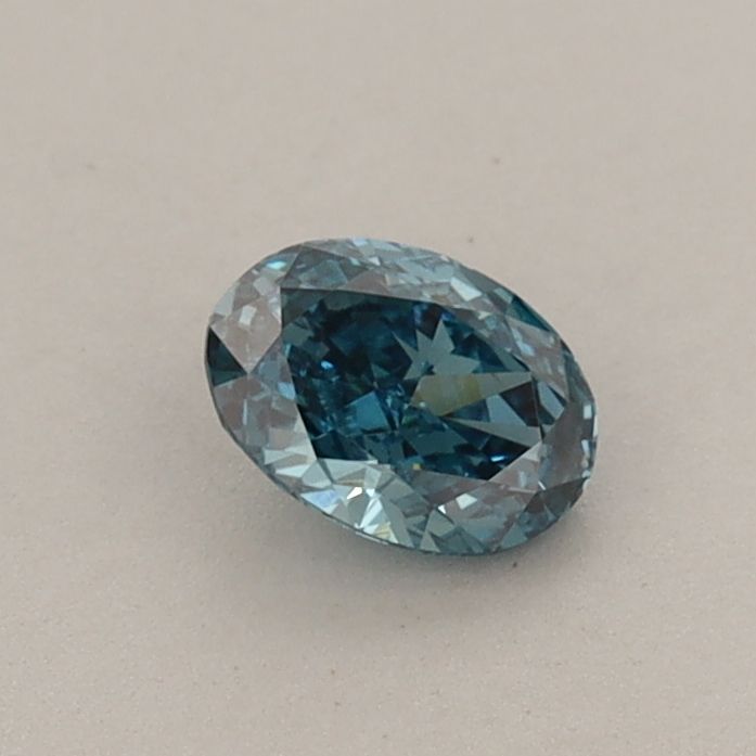 0.38 CT Fancy Vivid Blue OVAL