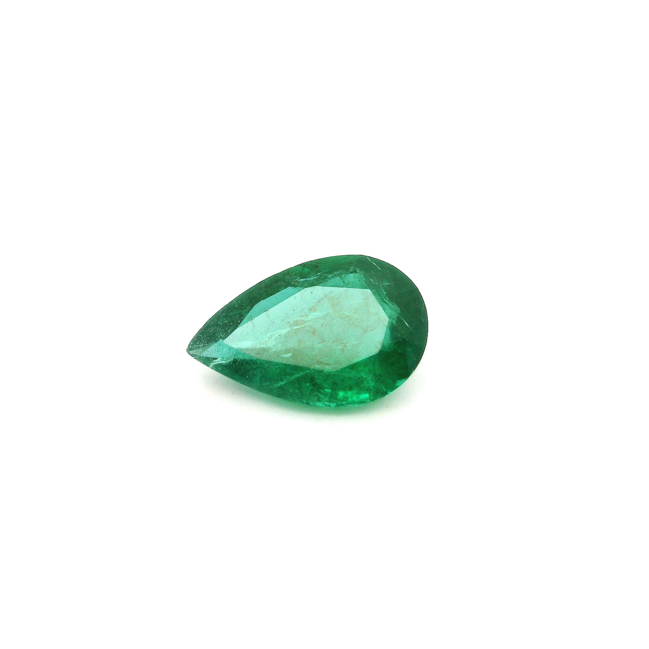 1.72 ct Pear Emerald