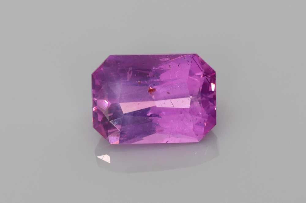 Szafir 2,22 ct, różowy, szlif szmaragdowy