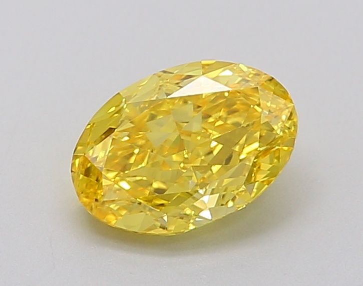 0.91 CT Fancy Vivid Yellow OVAL