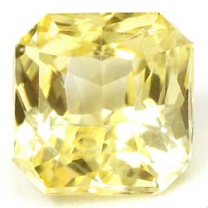 Szafir 1,04 ct, żółty, szlif szmaragdowy
