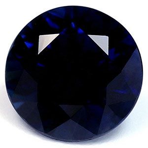 Szafir 1,50 ct, niebieski, szlif okrągły