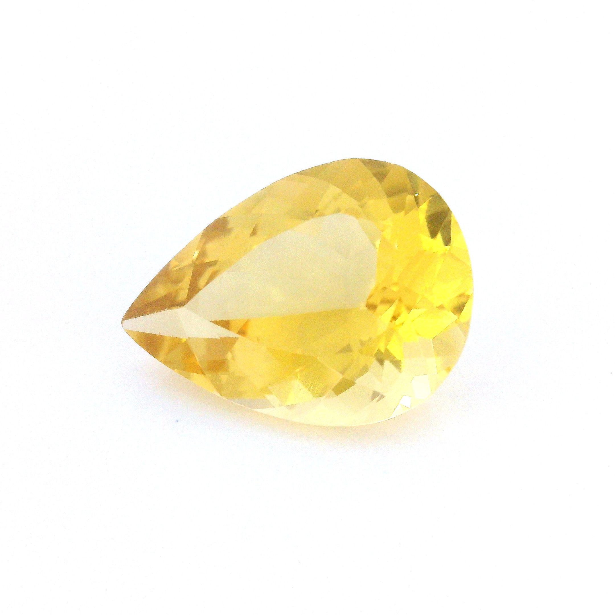 Heliodor 4,88 ct, żółty, szlif gruszka