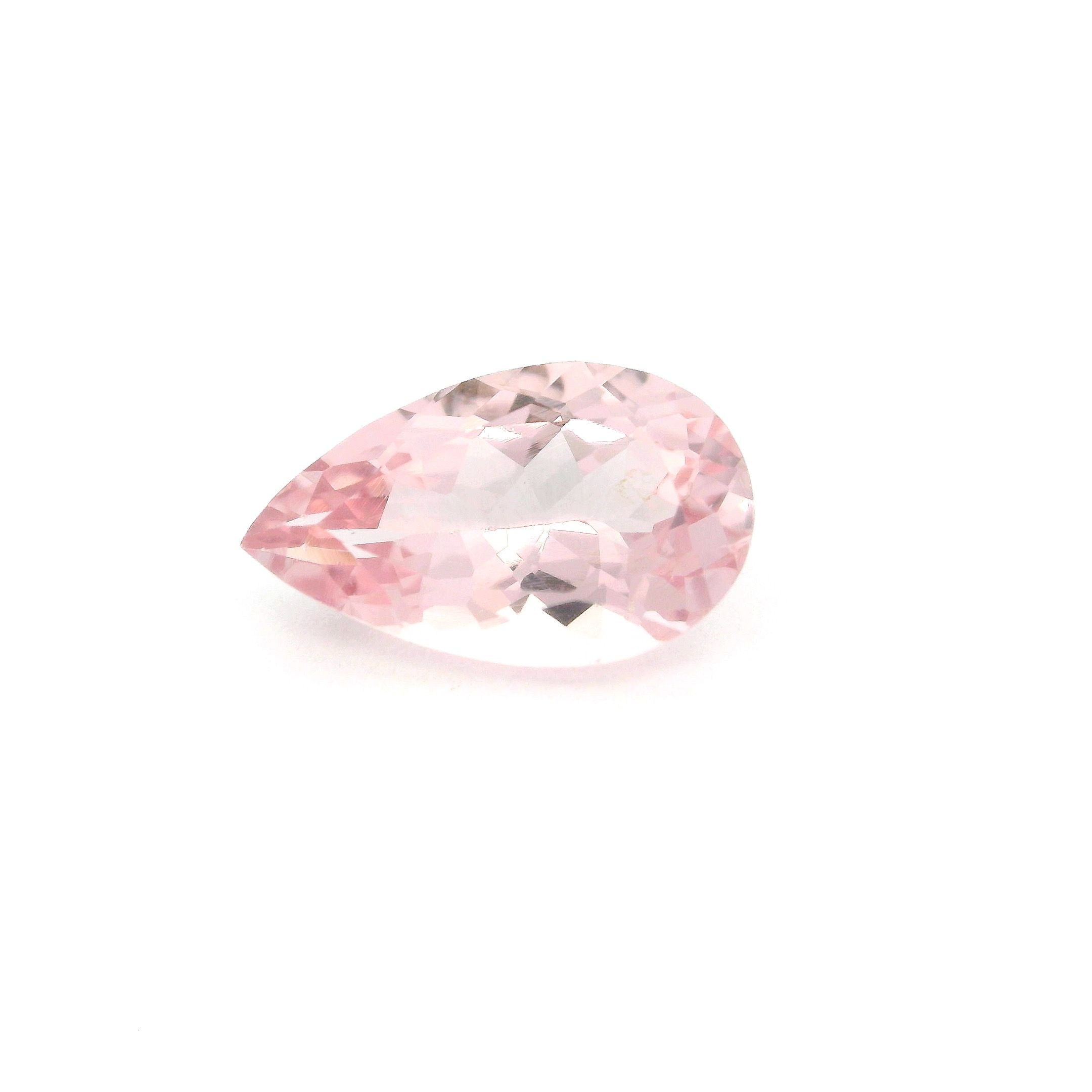 Morganit 2,30 ct, różowy, szlif gruszka