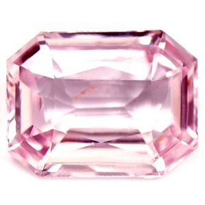 Szafir 2,35 ct, różowy, szlif szmaragdowy