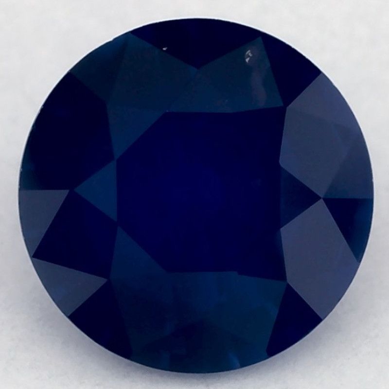 Szafir 1,37 ct, niebieski, szlif okrągły