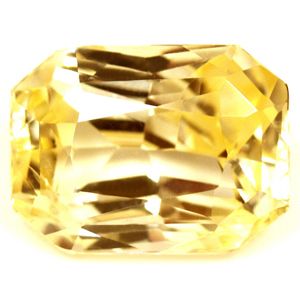 Szafir 5,25 ct, żółty, szlif szmaragdowy
