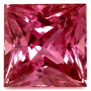 Szafir 1,41 ct, różowy, szlif kwadratowy