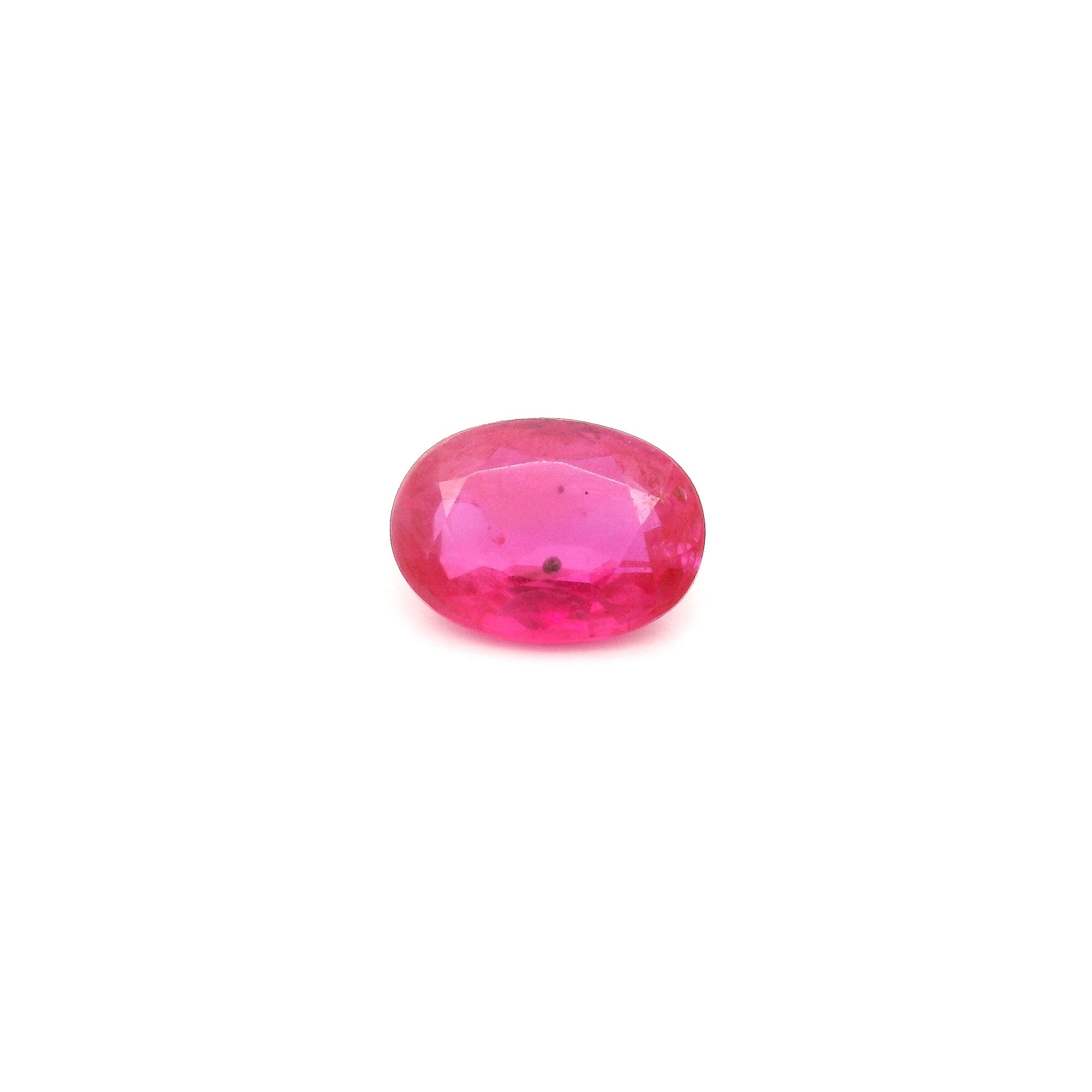 Rubin 1,15 ct, czerwony, szlif owalny