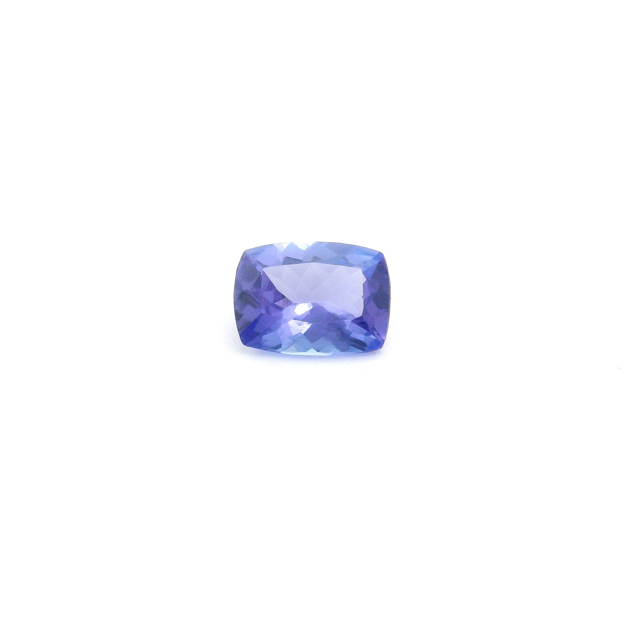 Tanzanit 1,22 ct, niebieski, szlif cushion