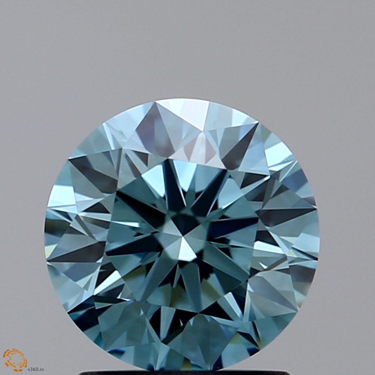1.36 CT Fancy Intense Greenish Blue ROUND