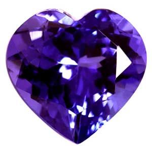 Tanzanit 2,80 ct, niebieski, szlif serce